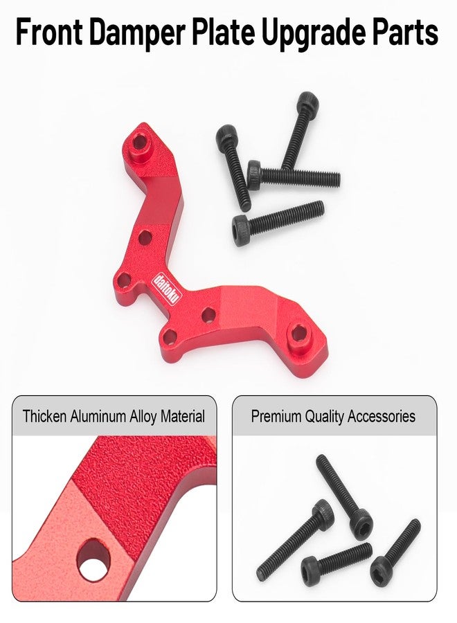 daitoku Aluminum Alloy Front Damper Plate for Arrma 1/18 Typhon GROM MEGA 380 Brushed 4X4 RC Car (Red) - Image 4